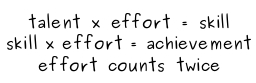 effort counts twice