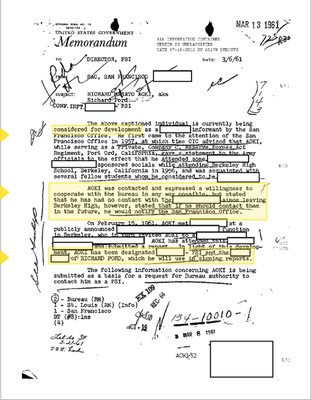 Richard Aoki FBI file FOIA