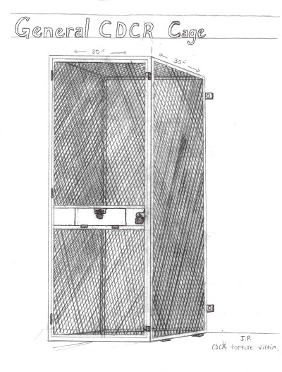 30 inch CDCR holding cell cage