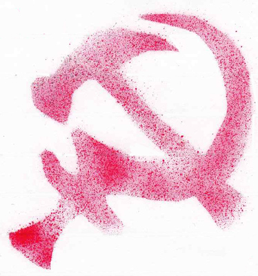 hammer and sickle red