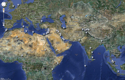 map of protests against anti-Muslim film