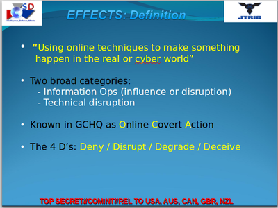 NSA and GCHQ presentation