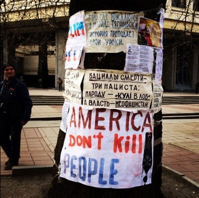 America Don't Kill People - Ukraine protest